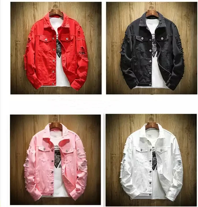 Bomber Denim Jacket Custom Logo Jackets Fashion Denim Jacket Men