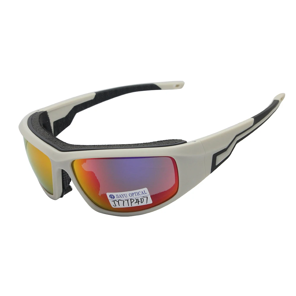 Gun Metal Color Frame Mountains Bike Cycling Safety Sports Sunglasses Glasses Foam Padded Eyewear Motorcycle Goggles