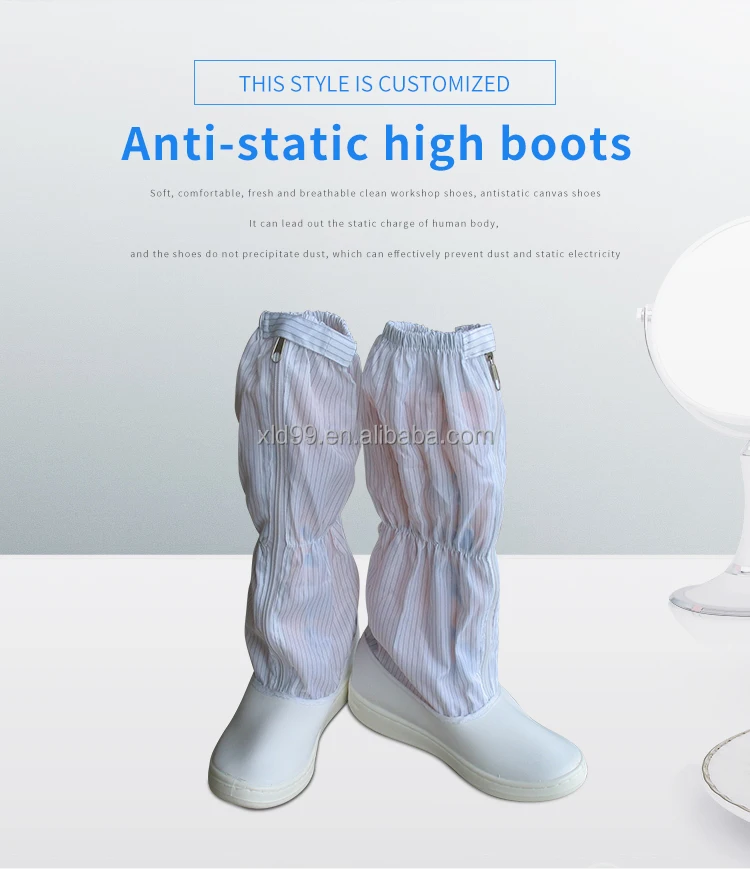 Good Quality ESD Safety Cleanroom Shoes Anti Static Shoes esd long work pvc pu autoclavable boots