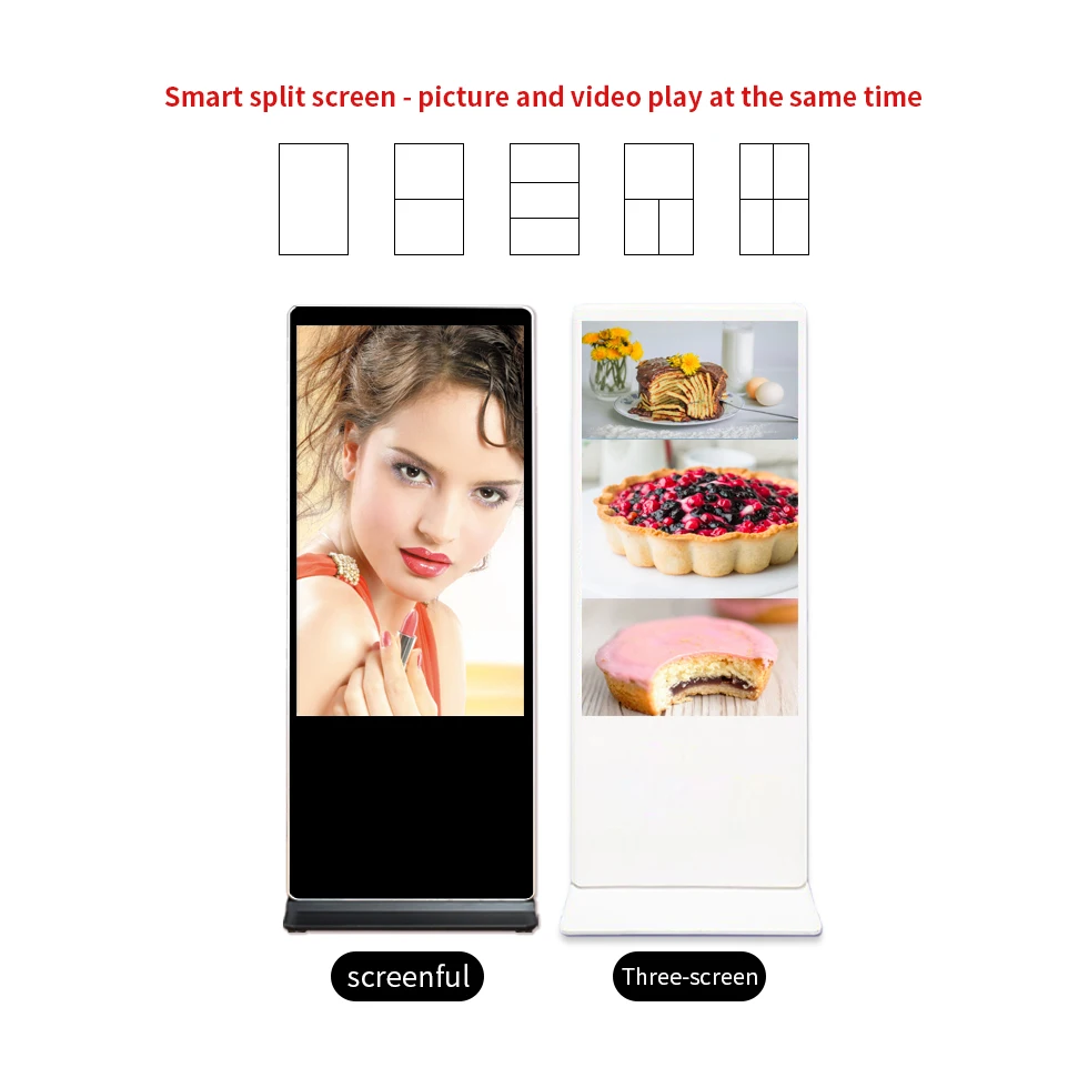 Hot-selling Vertical Electronic Advertising Machine Video Wall Panel Indoor Led Display Acrylic Skincare Monitor Thin