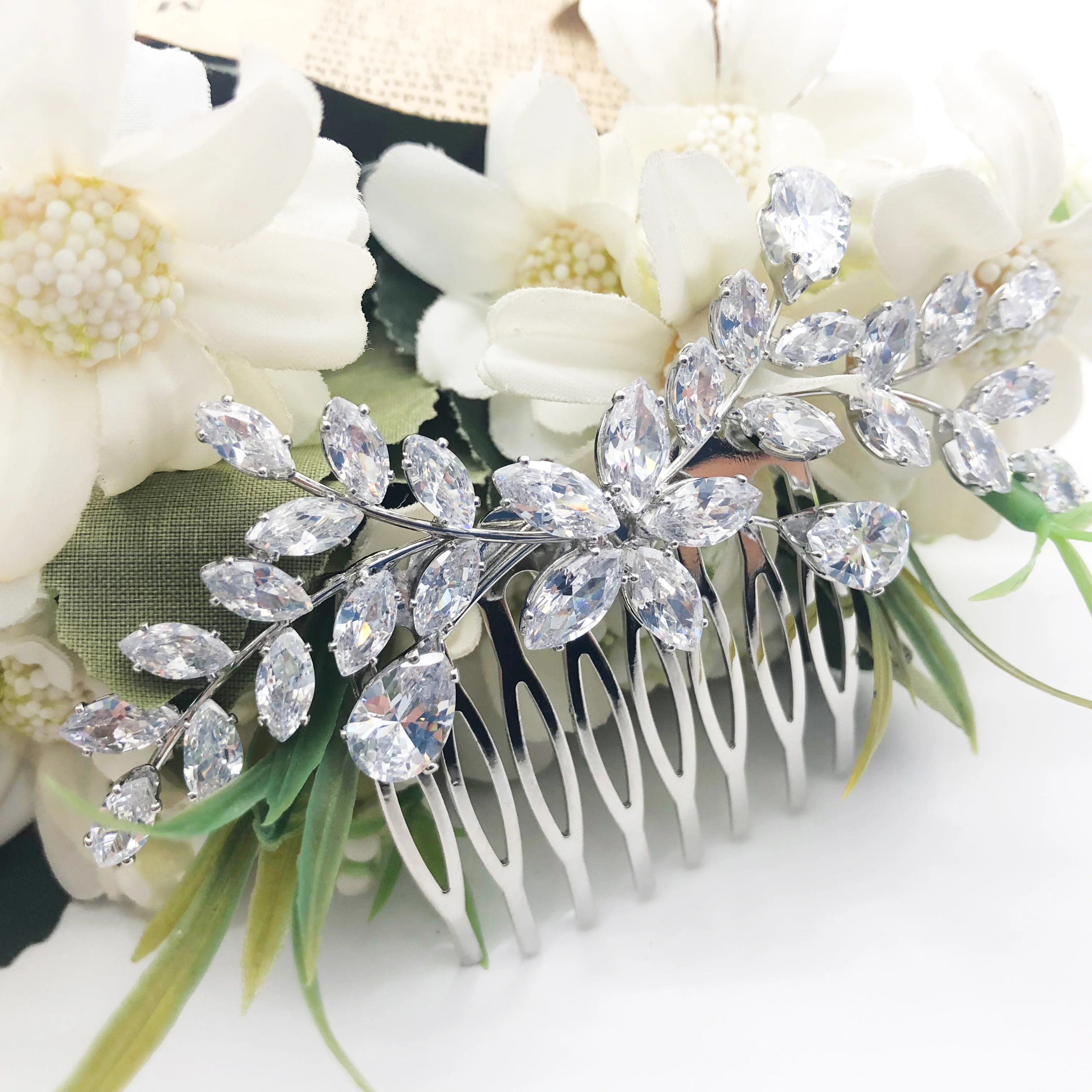 GS0083  New Design big rhinestone zircon bridal hair accessories wedding hair comb