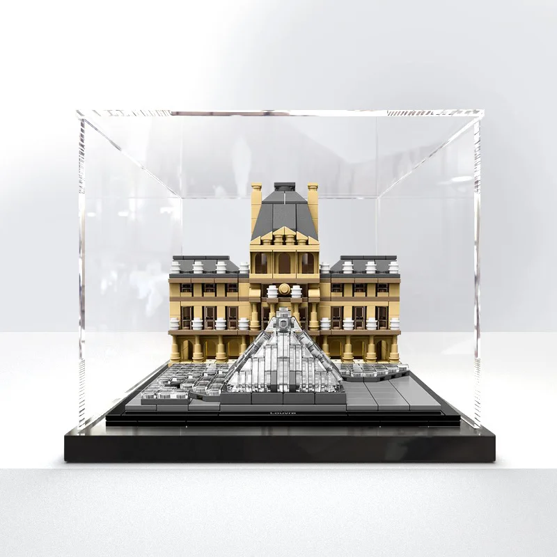 Transparent acrylic display box suitable for Lego model table top box cube storage box for action character collection toys