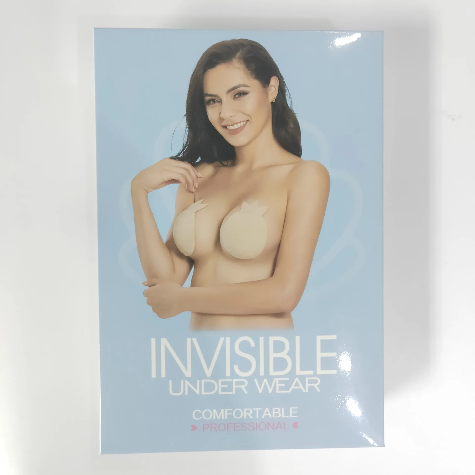 Pineapple Push up Invisible silicone  Bra Packing Box