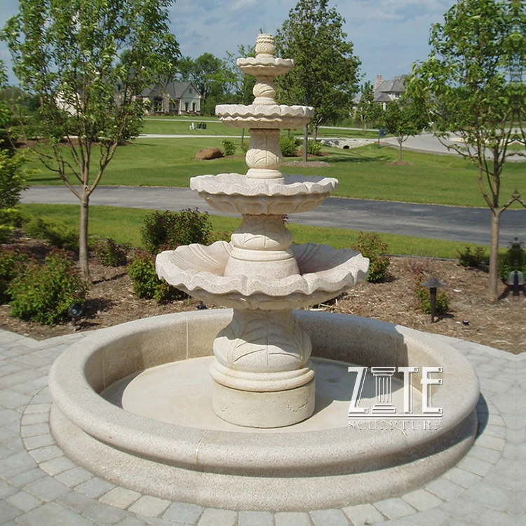 Decoration  garden outdoor natural stone marble fountain statue