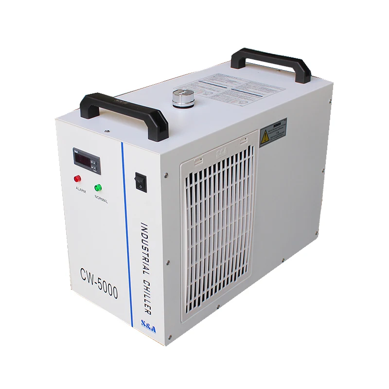 CO2 Laser machine spare parts S&A brand CW3000 CW5000 CW5200 CW5202 Industrial chiller for CO2 laser glass tube