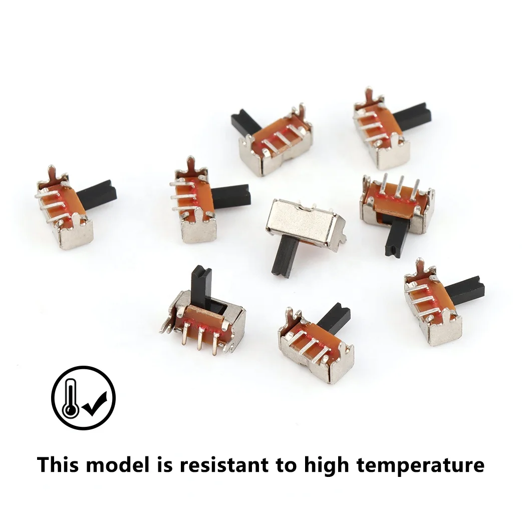 Двухрядный Dpdt переключатель вкл. Выкл. 0.3A 50V 6 контактов SS22F07-G10 dpdt 180 градусов скользящий