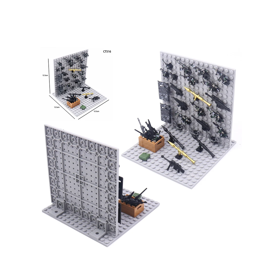 New Military Weapons Equipment Pack Special Force Swat Weapon Arsenal Set Mini Gun Figure Moc Diy Assembled Building Block Toys