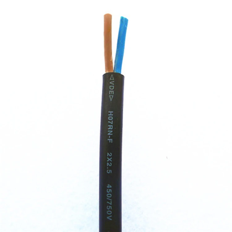 40,75 Резиновый Шнур VDE Сертифицированный черный резиновый шнур европейского стандарта четырехъядерный шнур питания кабель провод