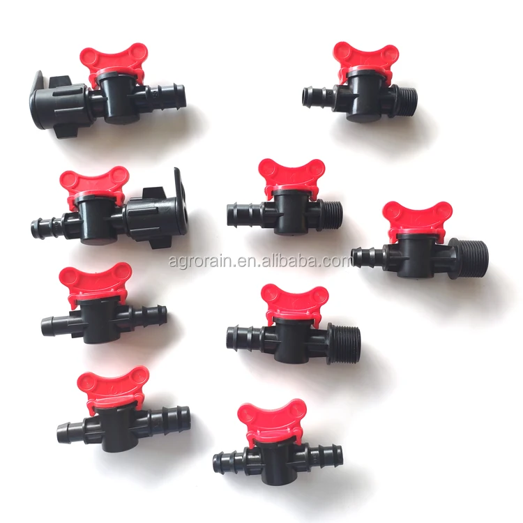 16mm plastic maxi valve barb control valve for Irrigation PE Pipe Drip Line MV0116 50pcs/pack