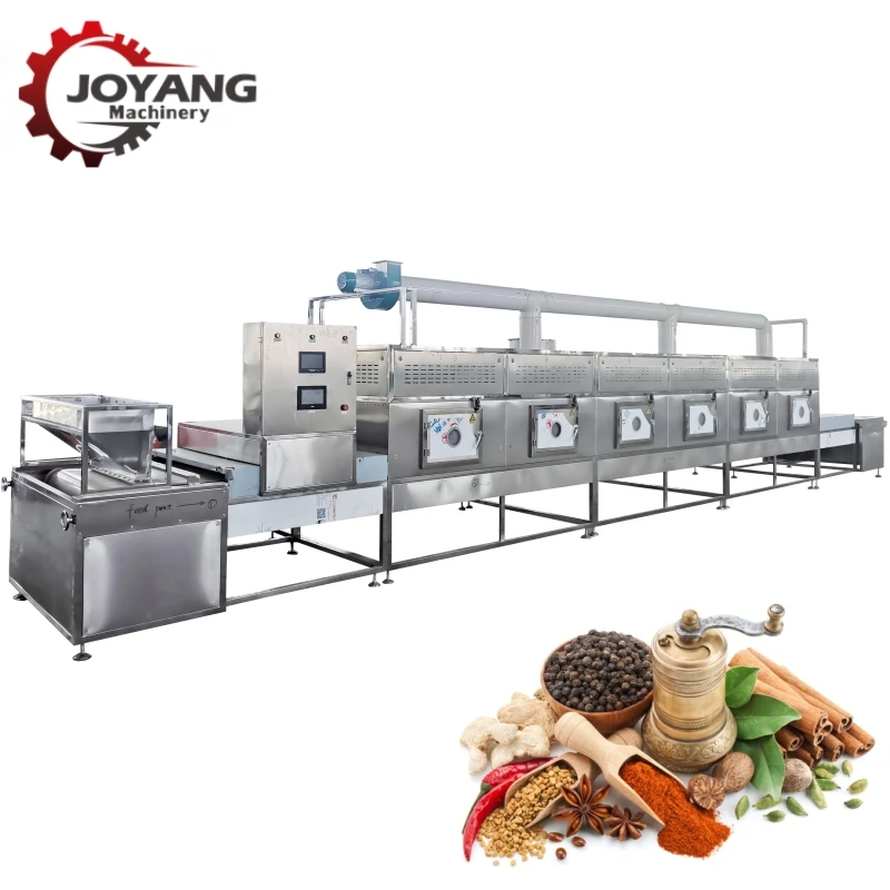 Tunnel Automatic Cloves Powder Microwave Dryer Sterilizer Spices Drying Sterilization Machine