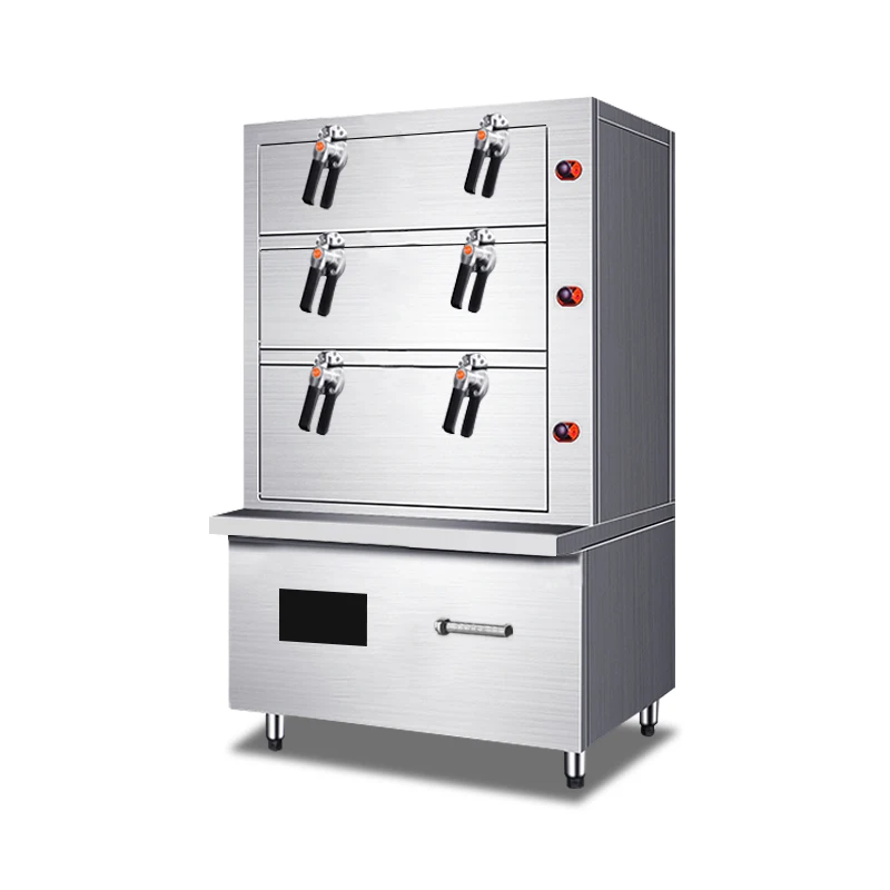 In-Smart Commercial Rice Steamer for Food Chinese Drawer Cooking Dim Sum Gas Large Equipment Kitchen 12 Tray Factory