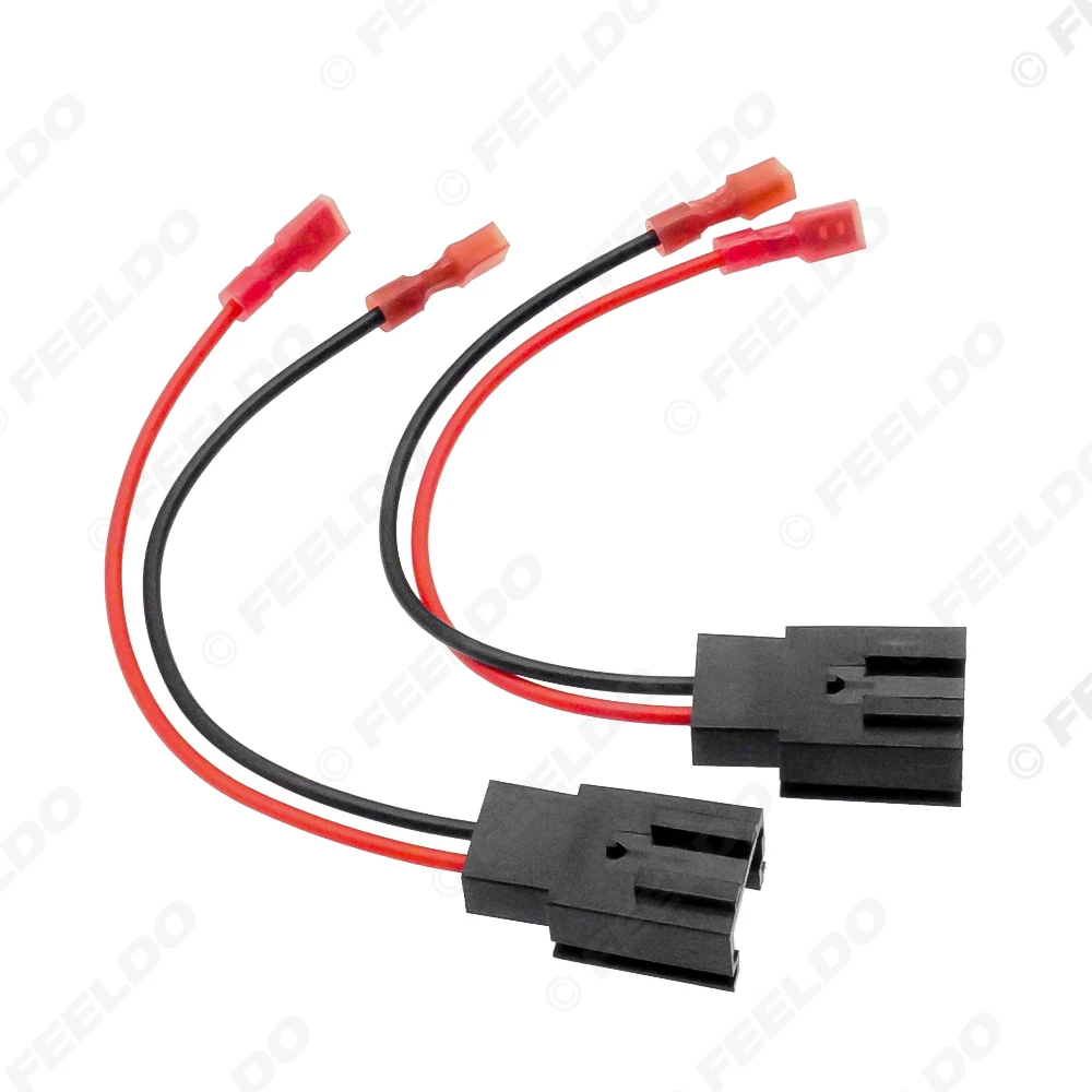 2pcs Car 2Pin Stereo Speaker Wire Harness Adaptors For Peugeot Auto Speaker Replacement Connection Wiring Plug Cables