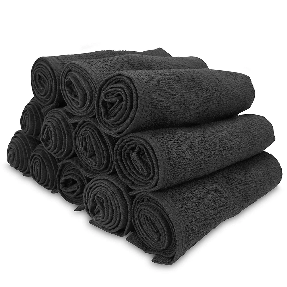 
machine washable embroidered quality soft absorbent barber towel hairdressing towel for beauty salon 