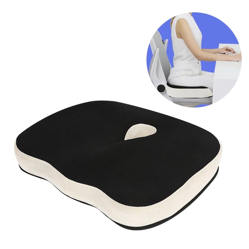 Eco-Friendly Memory Foam Seat Chair Cushion Support Pad Coccyx Sciatica Back Pain Relief 3D mesh breathable Memory Foam Cushion