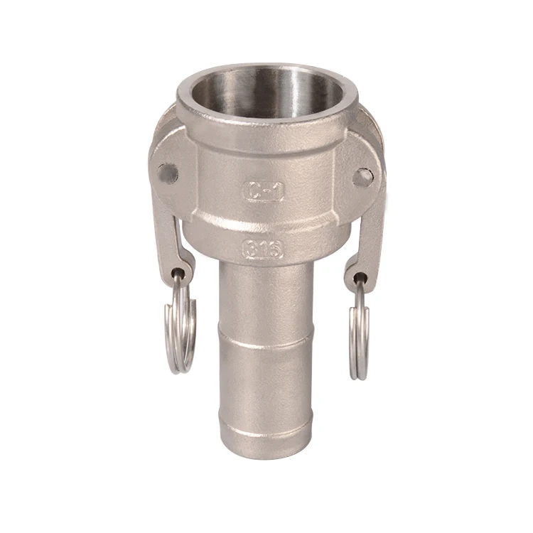 Stainless Steel SS316 or SS304 Flexible Pipe Quick Connectors C Type Female Camlock Coupling