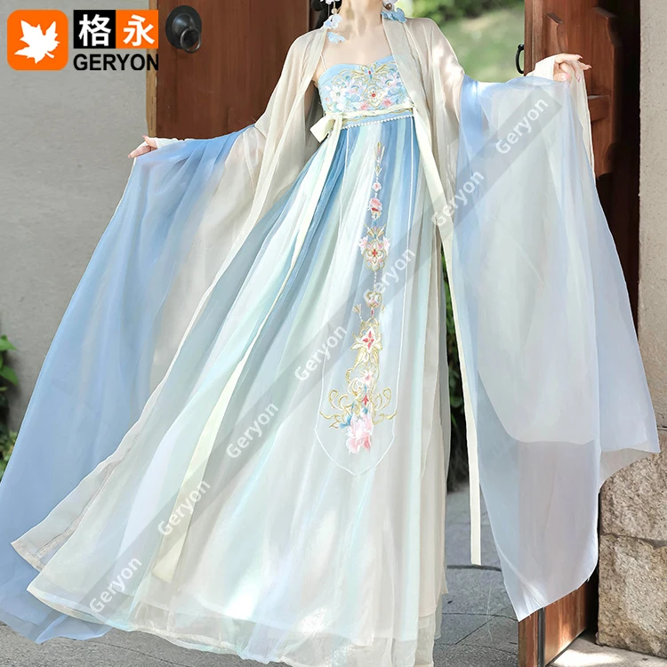 GERYON cosplay tang dynasty chinese hanfu dress hanbok korean traditional used women clothes second hand bulk