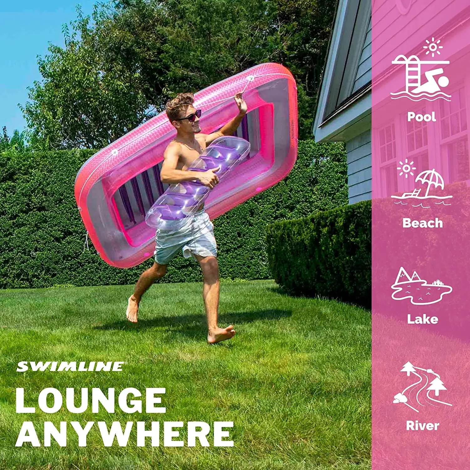 Summer Outdoor Inflatable Pool Float Beach Floats Foldable Floating Pool Lounger Customizable Water Mattress