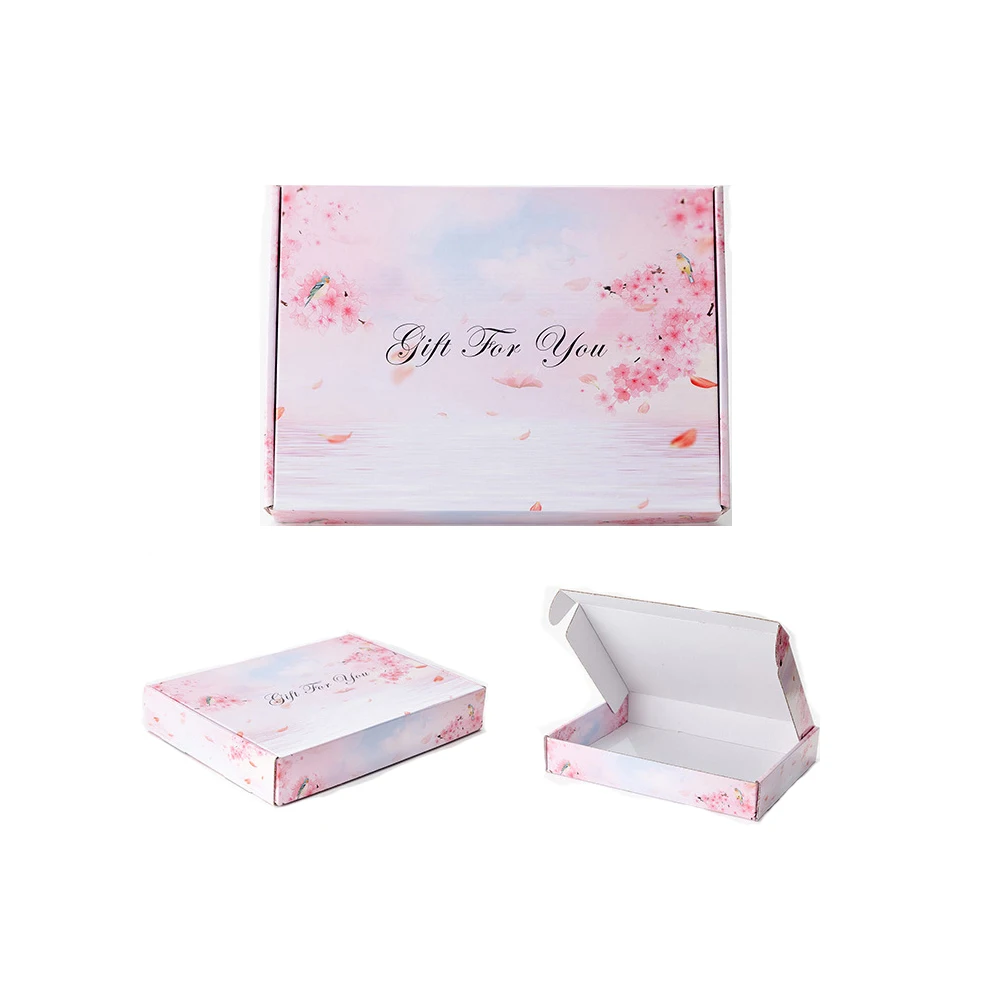 Customized Carton Box Gift Printing Customer Design Low MOQ Color Kraft Paper Printing Paper Box For Flannel Blanket Swaddle Set