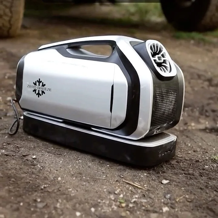 Factory Price Zero Breeze Portable Air Conditioner DC 12V 24V Rechargeable Solar Power Battery Portable Fan for tent camping