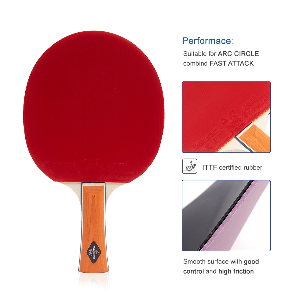 Long Life Table Tennis Rackets Double-sided PingPong Racket Table Tennis Bat
