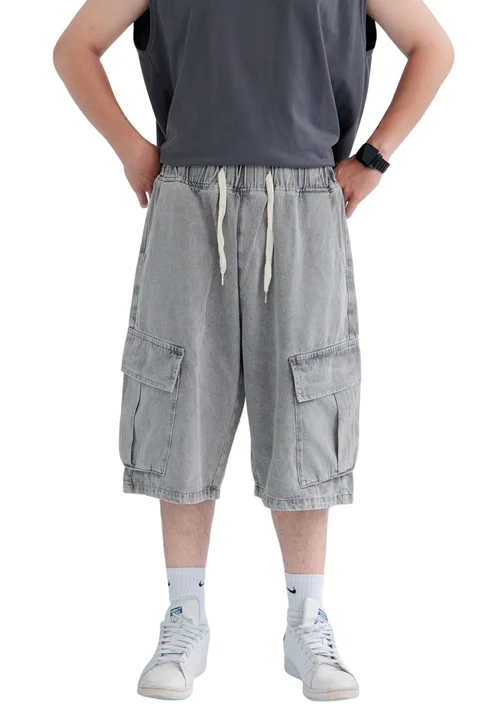 Индивидуальные свободные джинсовые брюки с широкими штанинами до середины талии синие повседневные широкие для продажи