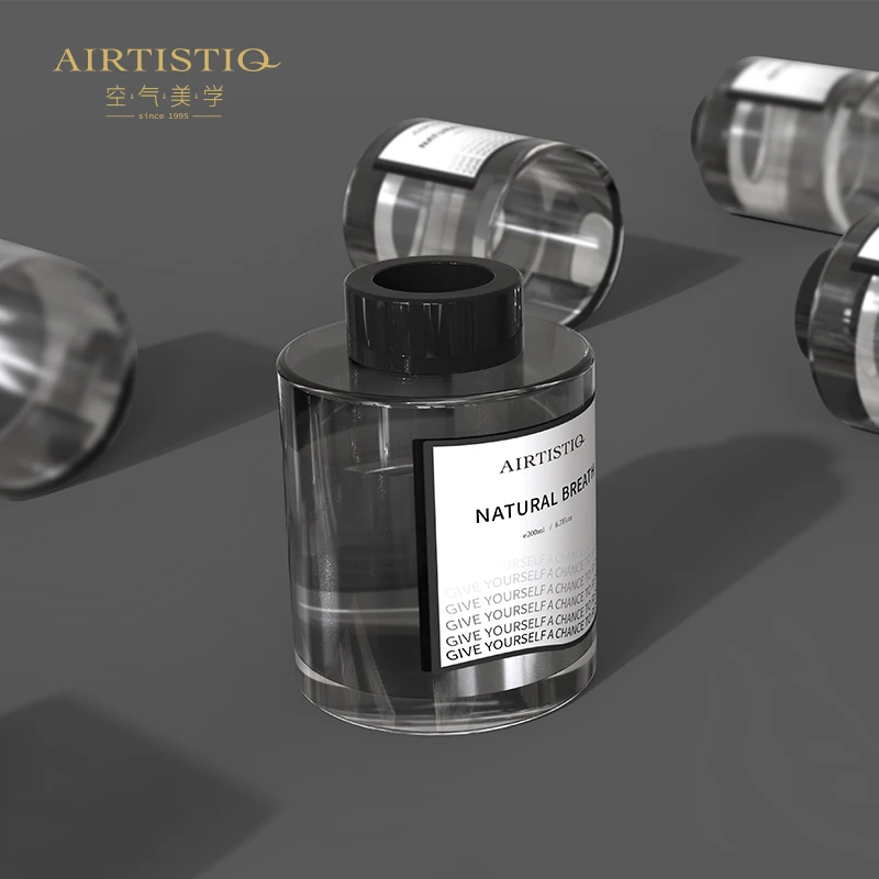 OEM custom private label home fragrance aroma 200ml glass bottle gift set luxury reed diffuser with sticks