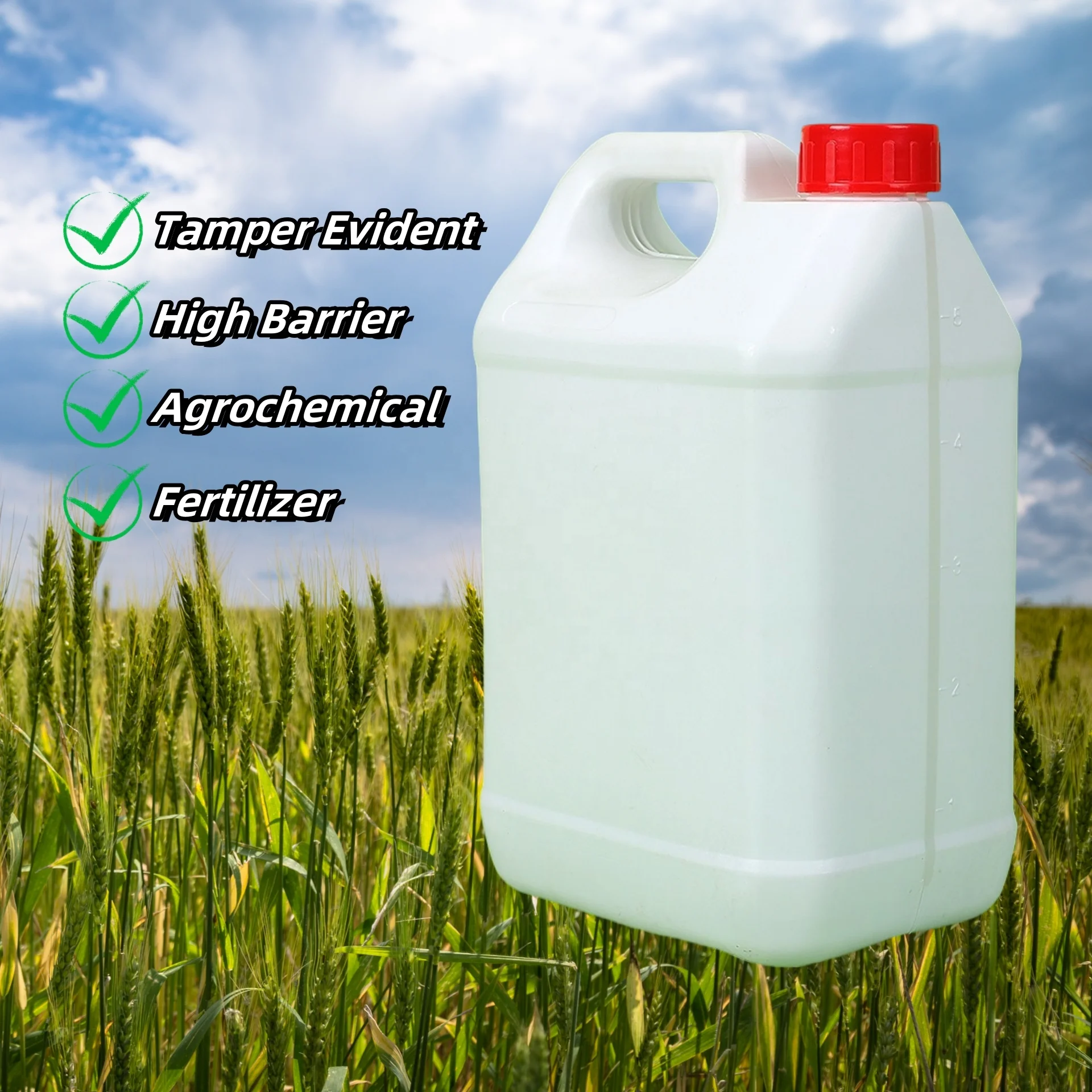 Factory Outlet 5L 169oz PE COEX Biopesticide Packaging for Agricultural Chemical