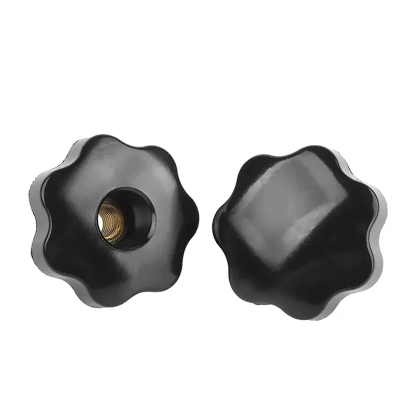 M4 M5 M6 M8 M10 M12 M16 Plum Bakelite Hand Tighten Nuts Handle Thread Star Mechanical Black Thumb Nuts Clamping Knob Manual Nuts