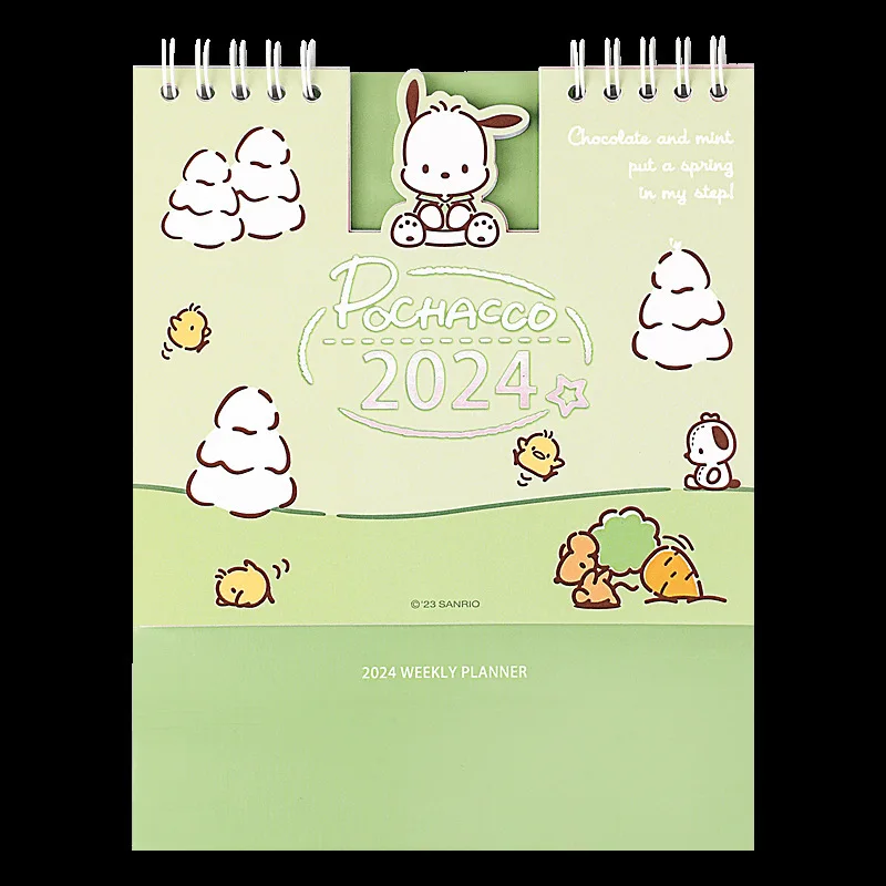 6 Design Cartoon Big Ear Dog Desk Calendar 2024 Gift Advent 3D the Year of Dragon Anime New