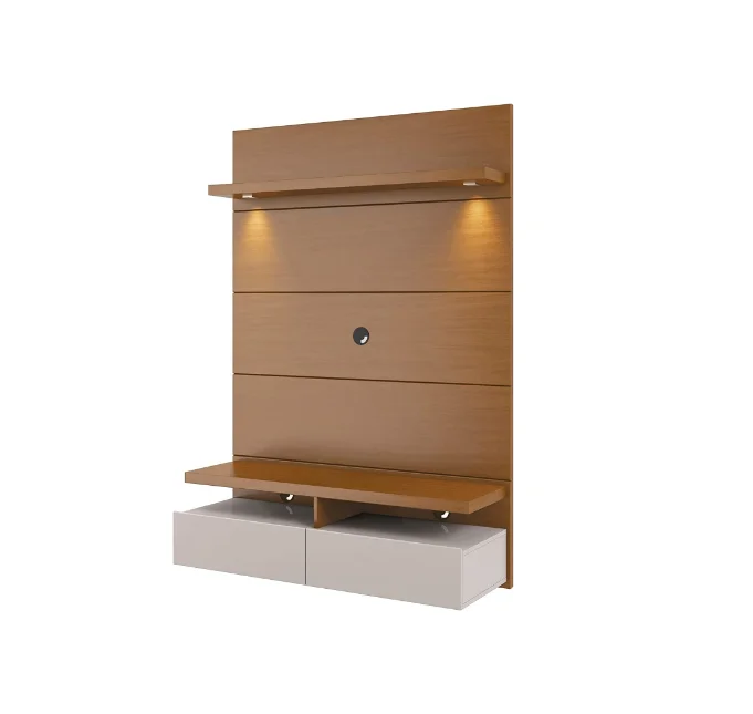 Overstock Manhattan Comfort Cabrini Cream Wood Floating Wall Theater Entertainment Center