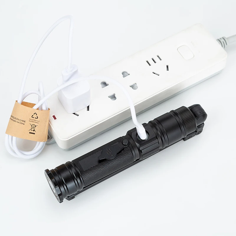 Working Light Flashlight USB Outdoor Rechargeable Magnetic Portable Outdoor Indoor