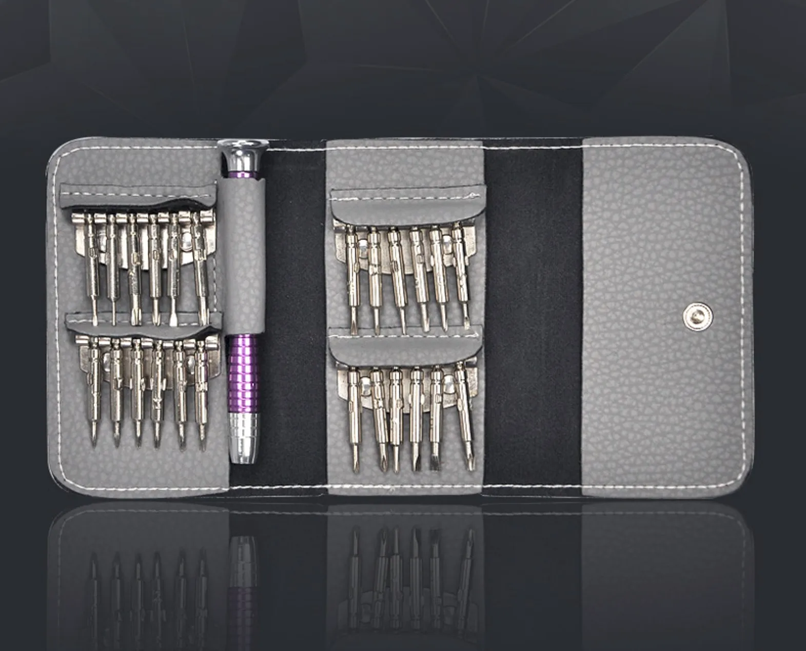 25 in 1 Mini Precision Screwdriver tool Set for PC, Glasses, Mobile Phone, Laptop, Watch in in Leather Case