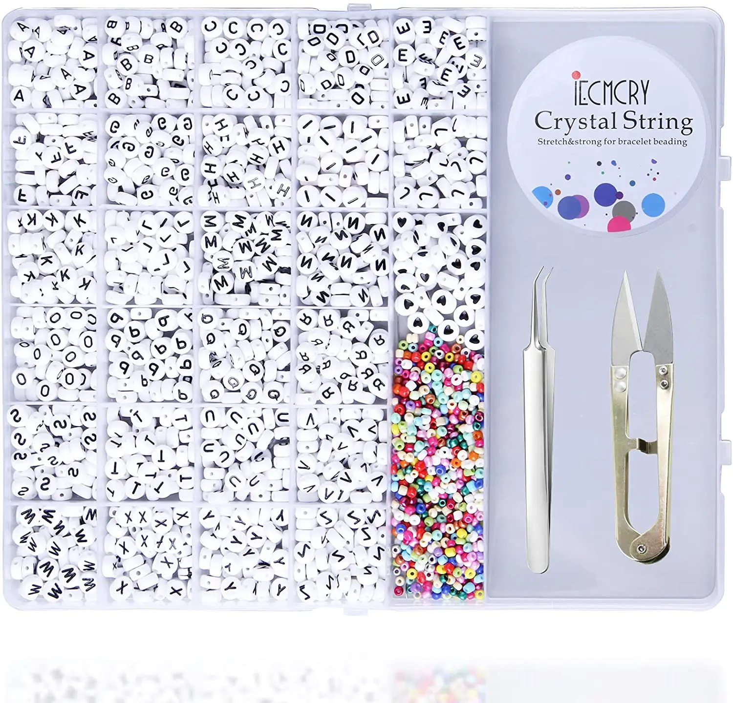 
Craft Beads Kit for Bracelets DIY Alphabet Beads 