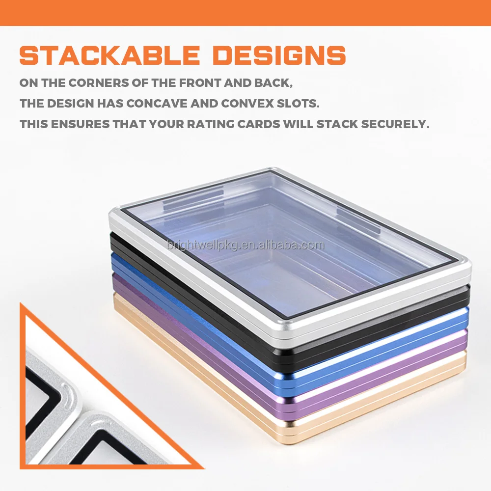 Graded Card Aluminum Slab Bumper Guard Protector For Graded Card