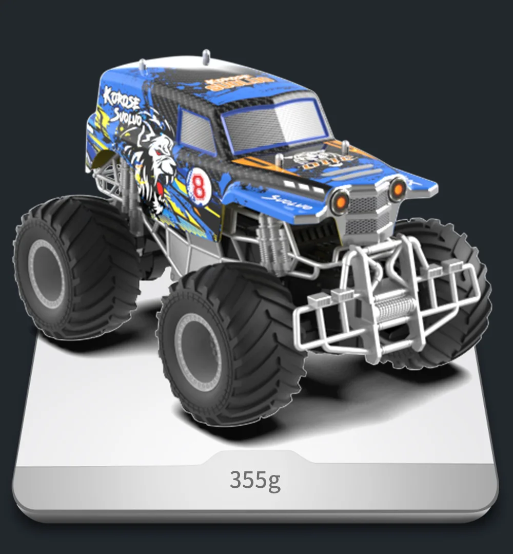 Hot-selling 2.4G Remote Control road Climbing Graffiti Monster Pickup Remote Control Car Model Children Electric Toy Wholesale