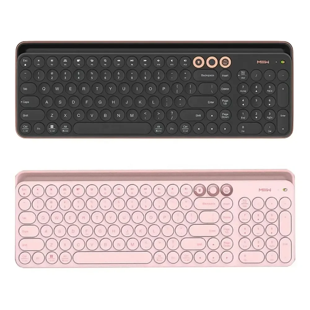 MIIIW Dual Mode 104 Keys 2.4GHz Multi System Compatible Wireless light Computer Laptop Tablet Keyboard for smart home system