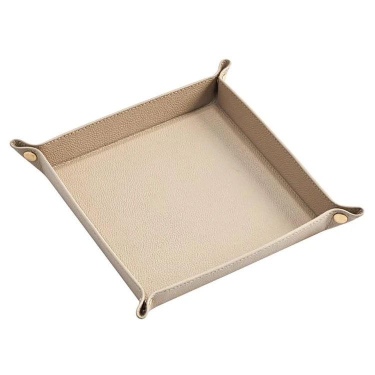 Personalized luxury jewelry display storage tray genuine leather tray