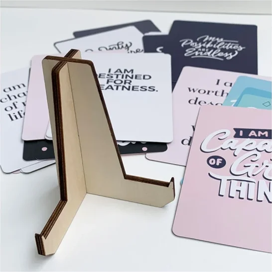 Custom Printing Paper Positive Affirmations Cards Adult Playing Cards Printing Affirmation Cards With Stand