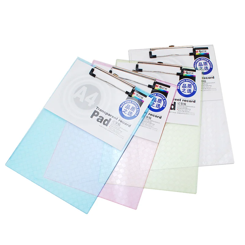 Wholesale Transparent Office Stationery Notepad A4 Nursing Clipboard