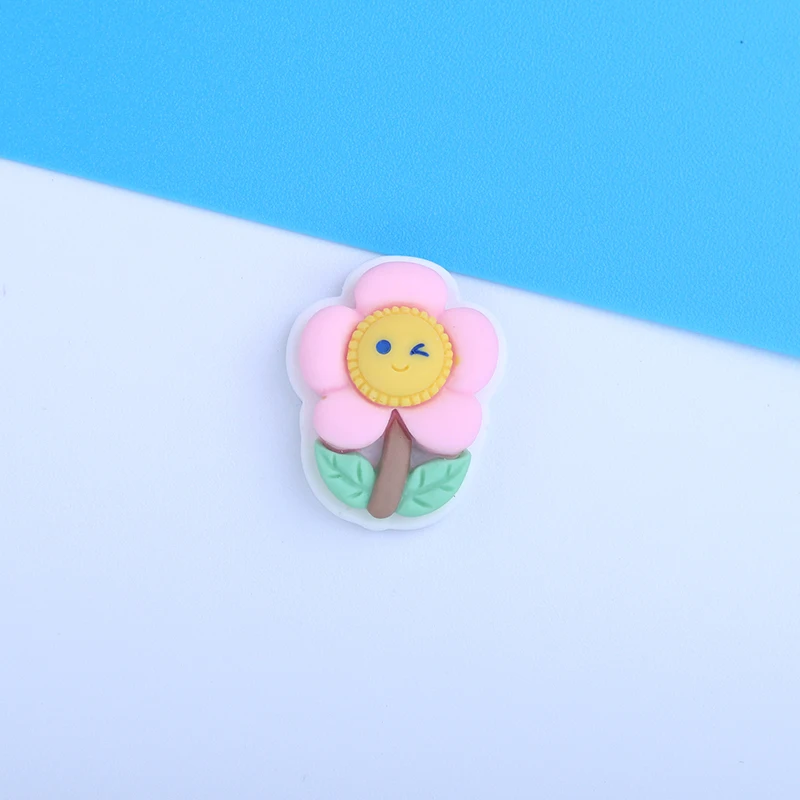 Supply cute little bee flower resin ornament accessories diy slime charms for mobile phone case keyring decoration
