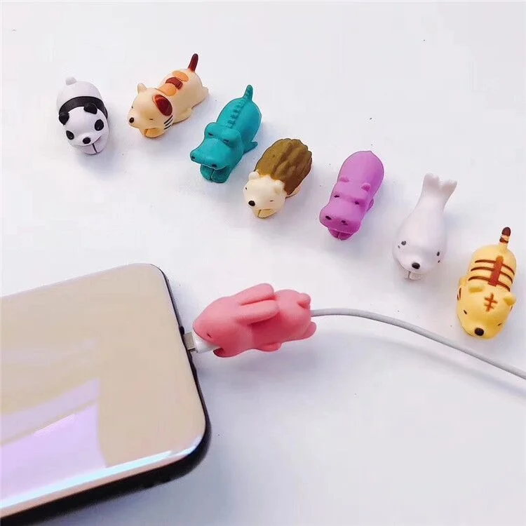 Cute Animal Bites Cable Protector for iPhone Charging Cable Cords Factory Price Cable Protector