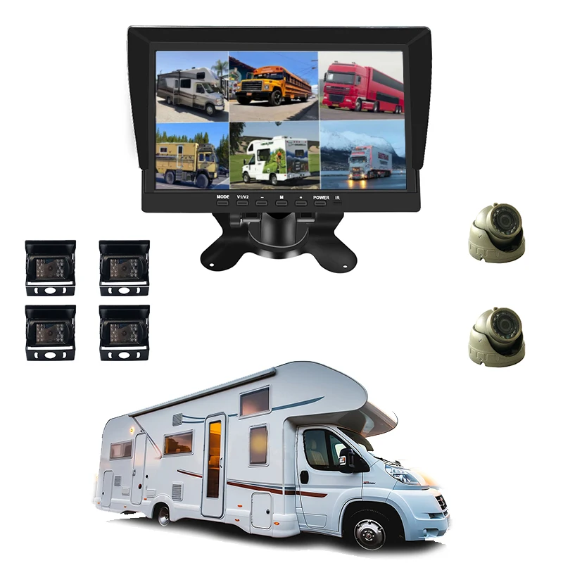 4CH 8CH Factory Price GPS WIFI 4G Option AI Function Wireless LCD Car Dashboard Monitor with Camera DVR Monitor