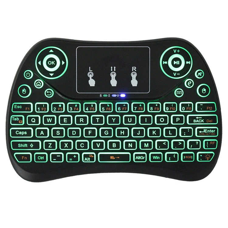 Wholesale T2 Mini Wireless BT Rechargeable 2.4 GHz Wireless Touch Pad Air Keyboard Mouse for Gaming