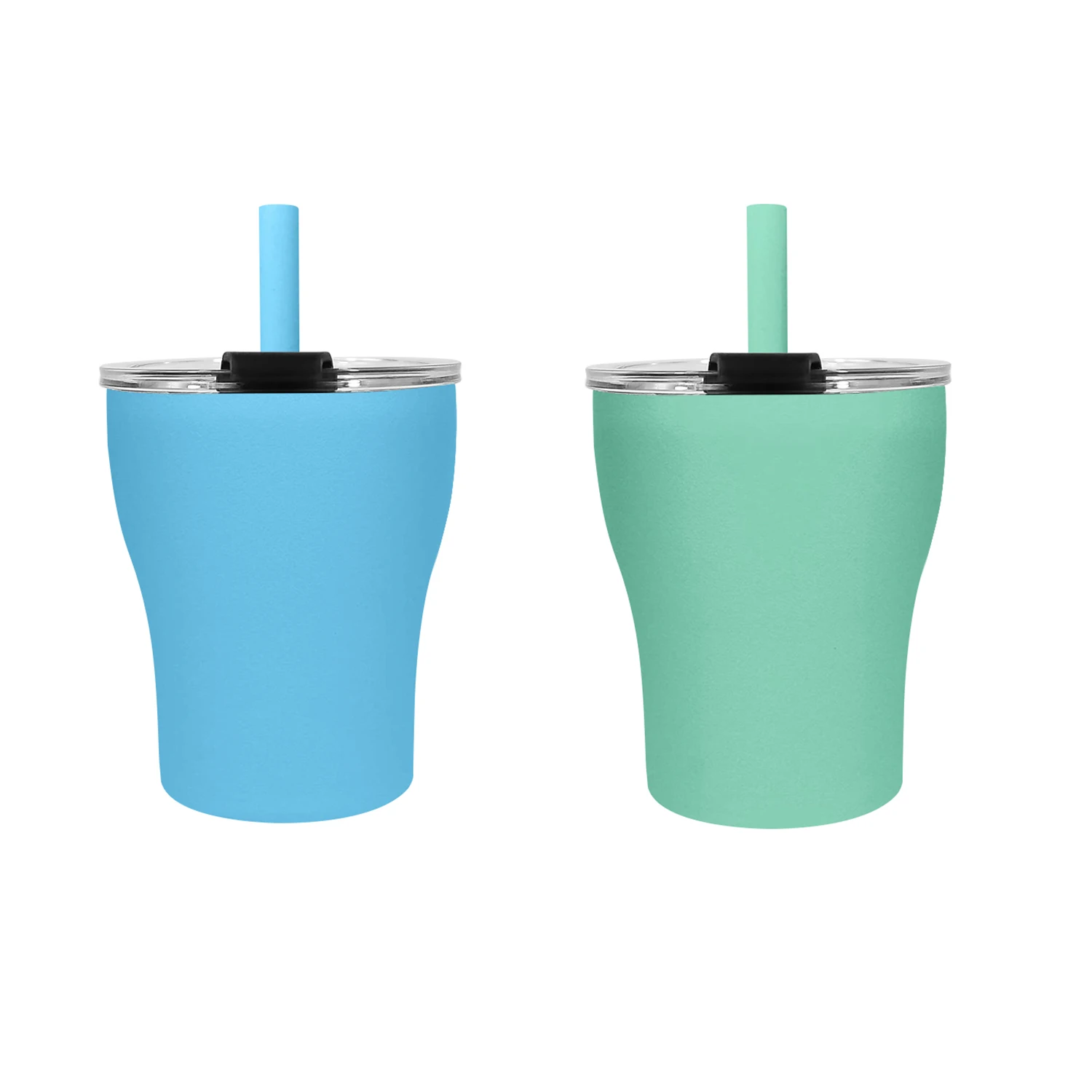 8.5oz Dishwasher Safe Funny Straight Sippy Tumbler Cup Thermo Stainless Steel Kids Tumbler With Tritan Lid Transparent For Kids