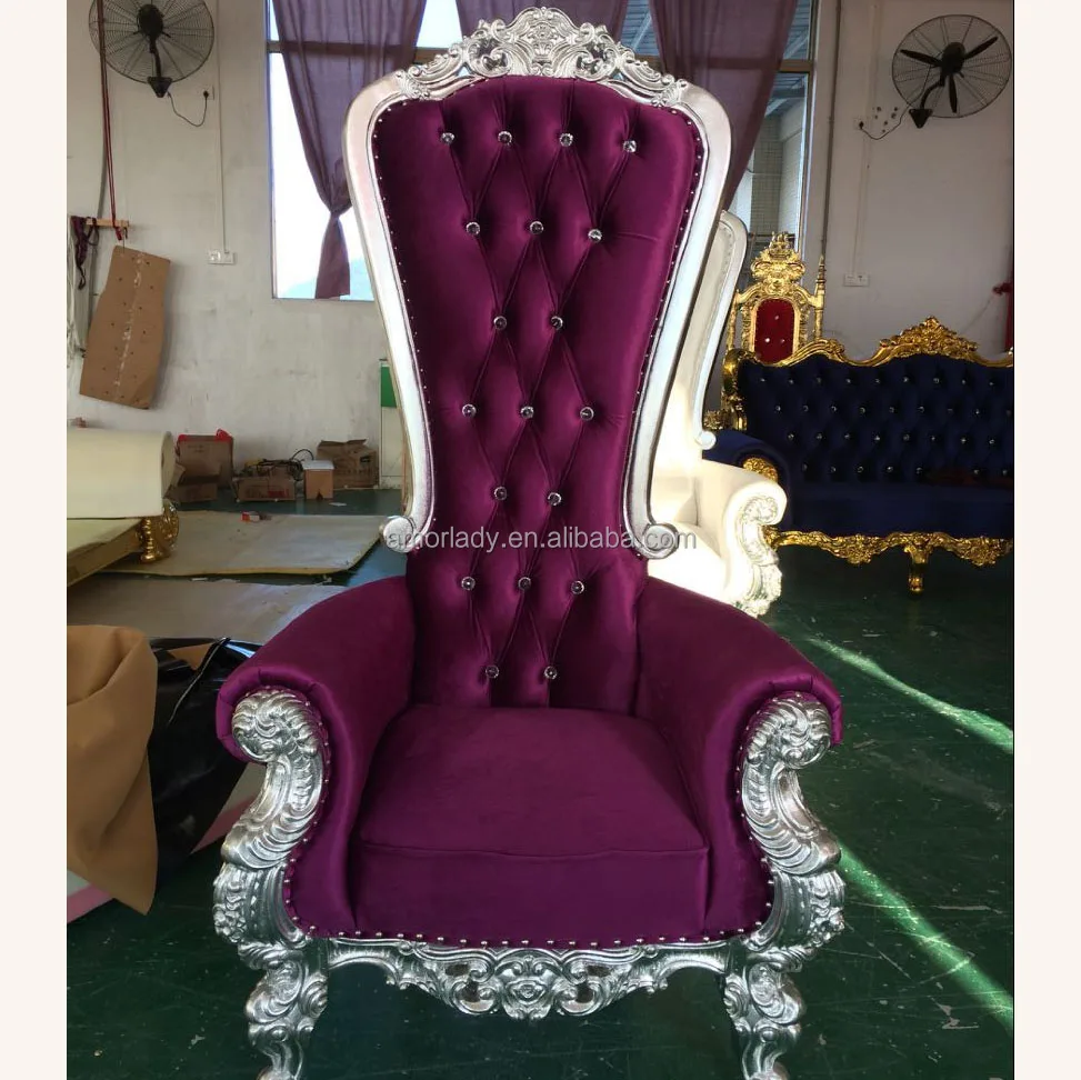  Red and gold cheap wedding king Queen throne