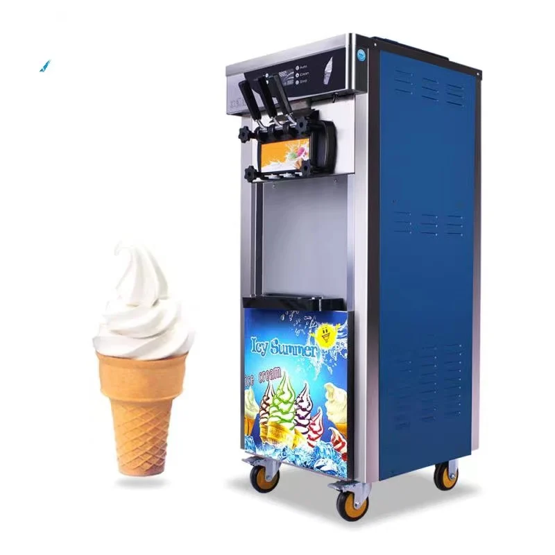 China Commercial three flavors soft ice cream making machine for sale