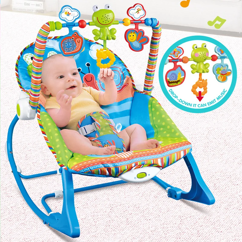 Electric Musical Baby Rocker Chair with Toy Funny Infant Vibration Swing Baby Bouncer Rocking Chair With Music