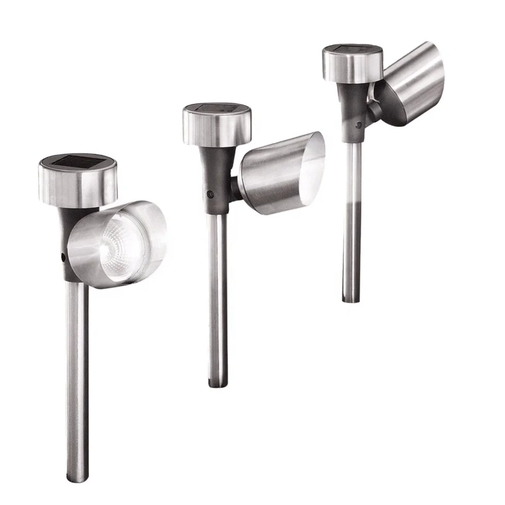 New Design Solar Waterproof Stainless steel Outdoor LED Solar Garden Lights mini spotlight