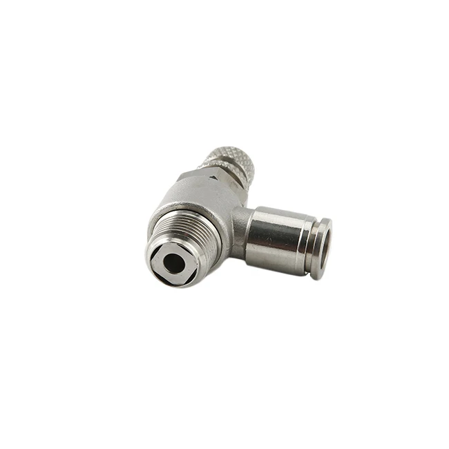 SL Brass Pneumatic Valve Fitting 1/8' 1/4' Thread Size Speed Controller Pneumatic SL Pneumatic Push Fitting Flow Control