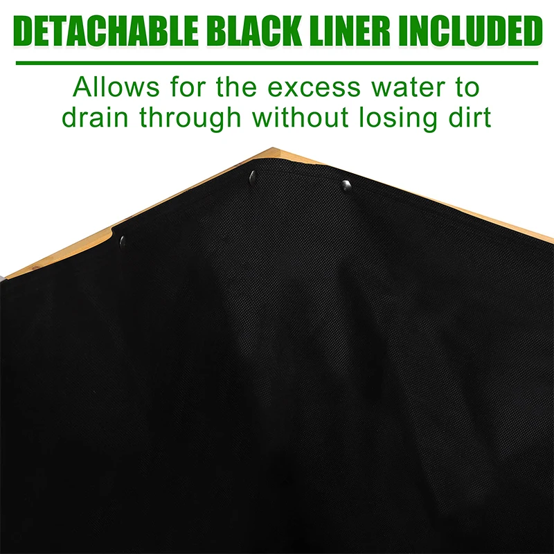 Outdoor Gardening Fir Wood Raised Garden Bed Large Elevated Garden Bed